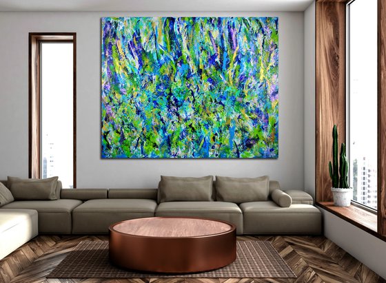 Regrowth (Lush Greenery) | Very large abstract painting