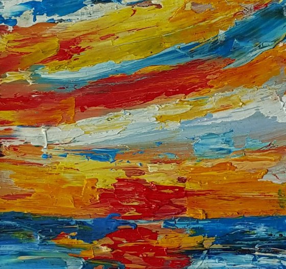 Sunrise Sea Abstraction - a mini masterpiece