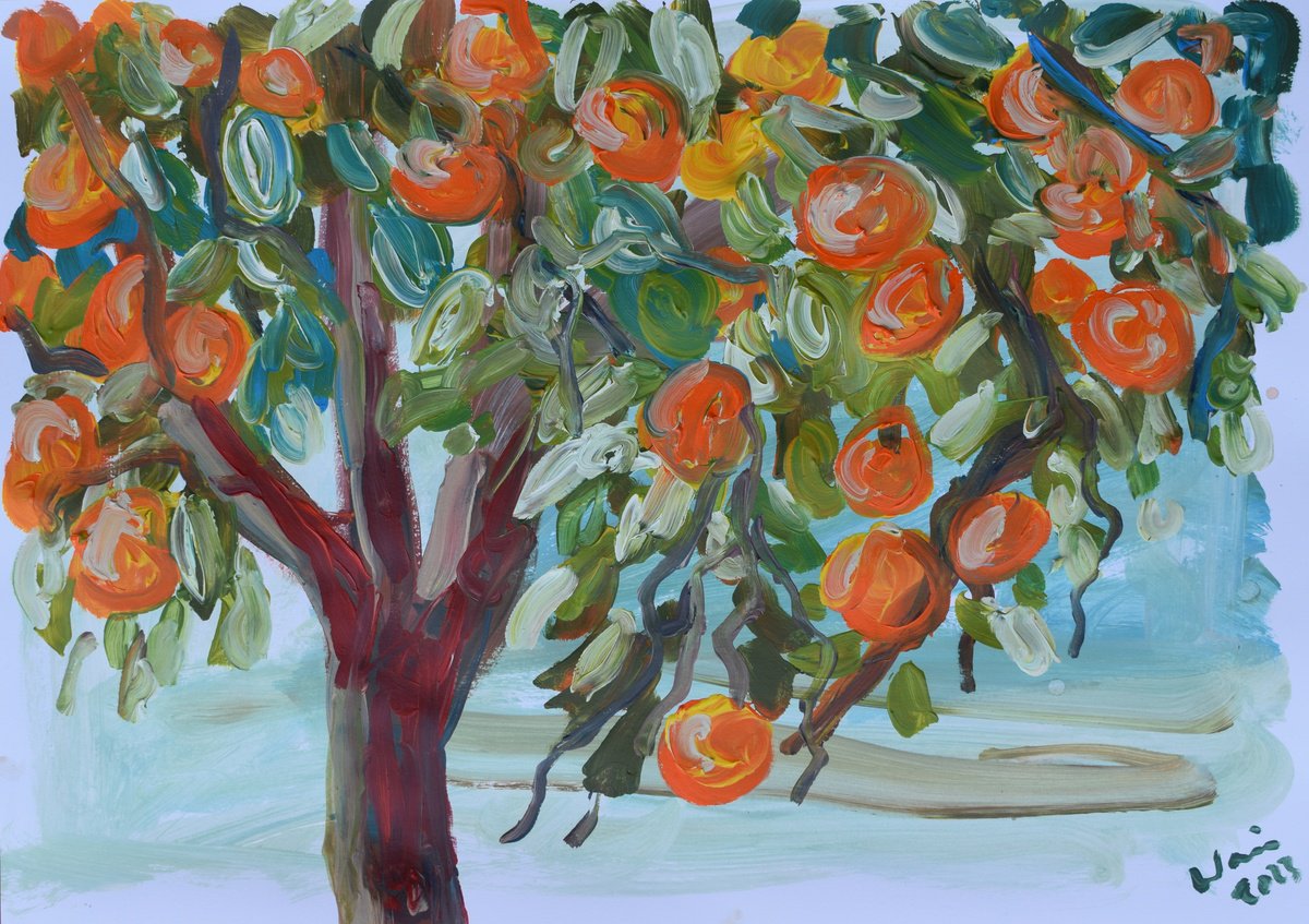 Naranjo (Orange tree) Acrylic painting by Kirsty Wain Artfinder