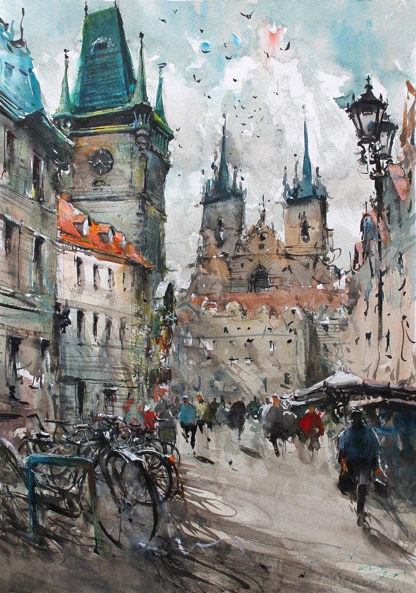 Prague Old Town and Bikes by Maximilian Damico