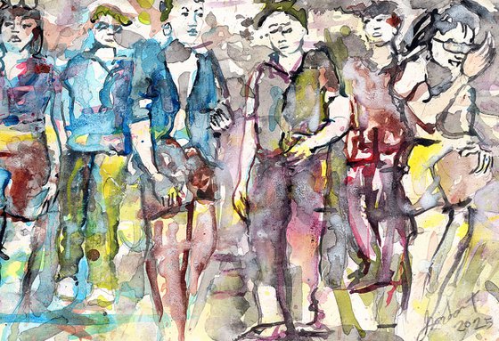 An orchestra of pedestrians