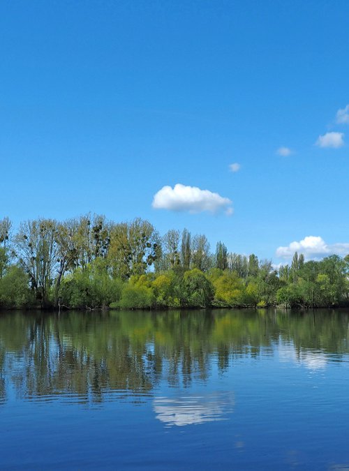 Reflets dans la Seine aux Andelys by Alex Cassels