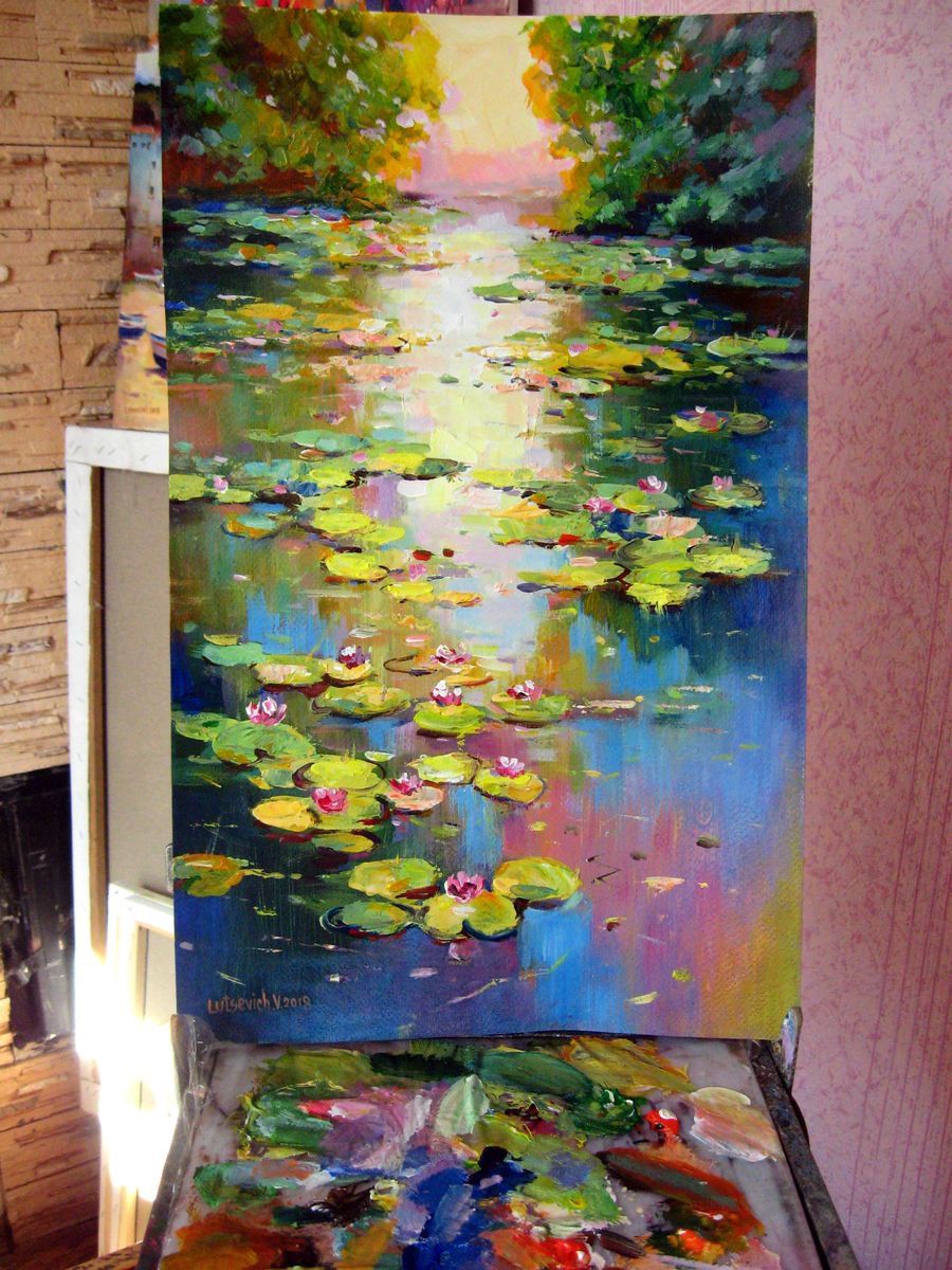 Lily hotsell pad pond, water lilies, peace like a river, 11