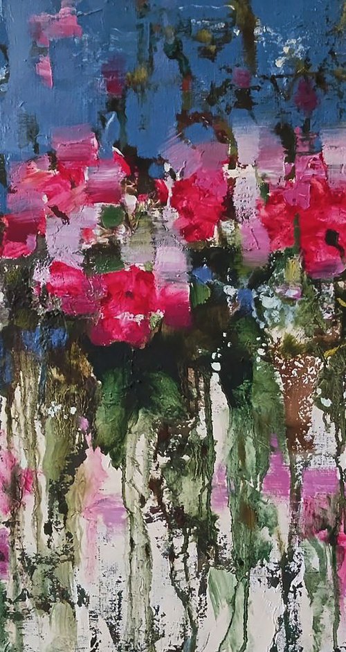 Pink Flowers by Anatolii Tarabаnov