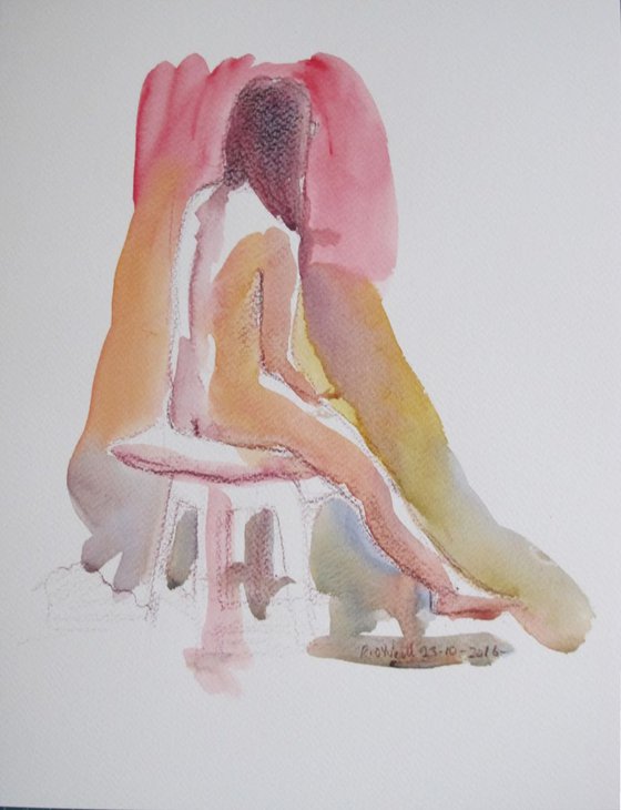 Seated nude