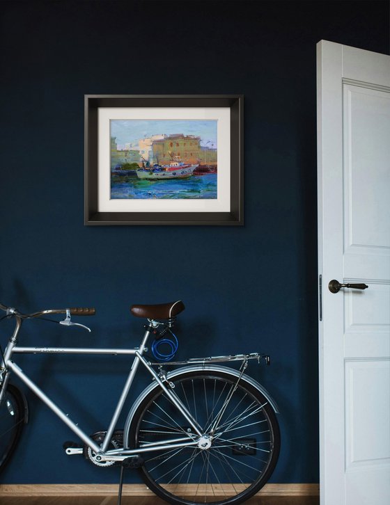 Port in Fiumicino. Italy