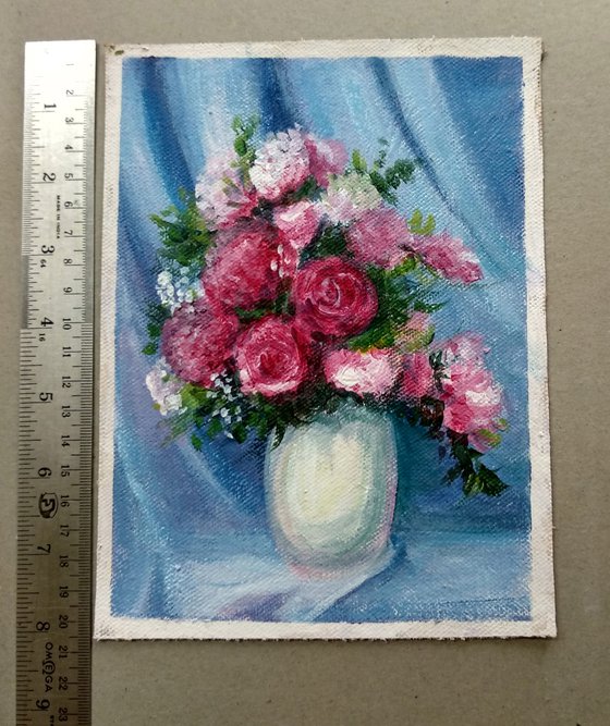 Vase of Pink flowers