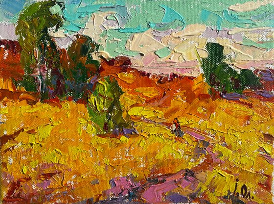 A light breeze in the field