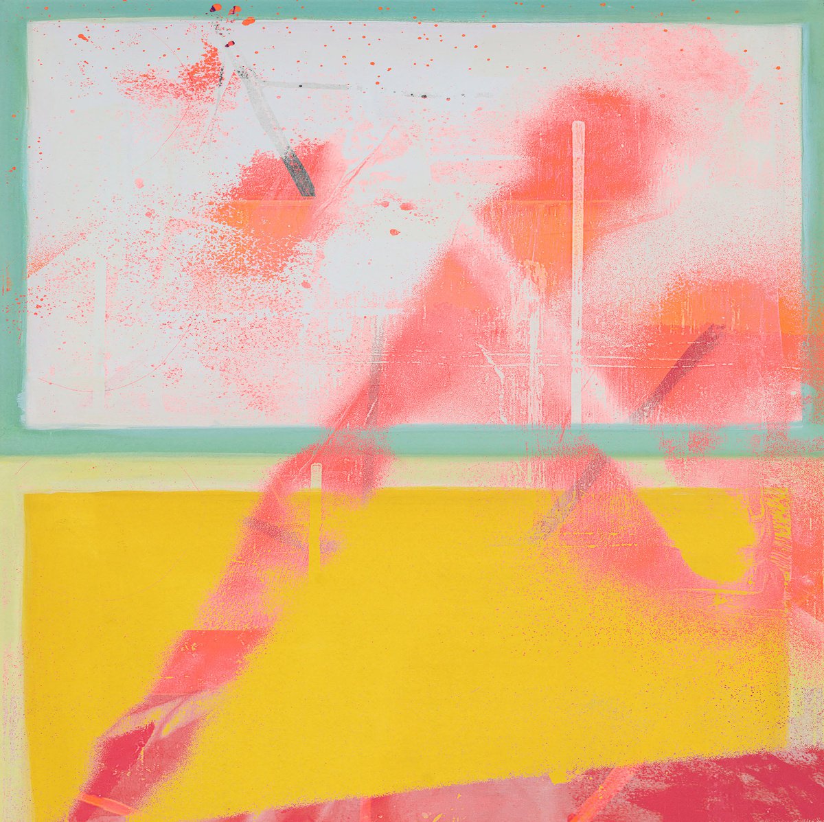 Abstract Print By The Most Active, 17 X 17", Acid Line, Original Artwork