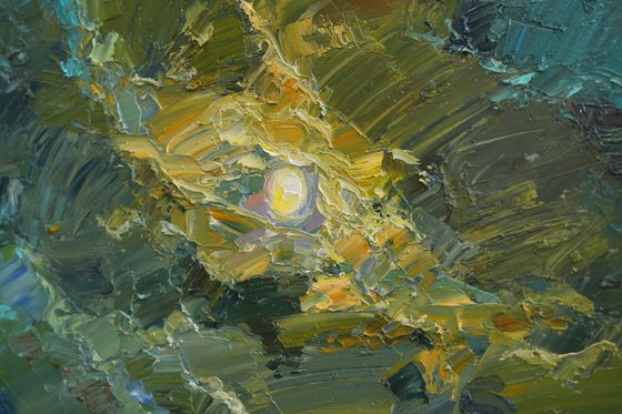 Moon night landscape