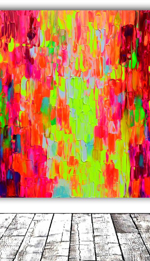 FREE SHIPPING 3D Small Gypsy Girl 9 - 100x70x4 cm -  Abstract Textured Palette Knife Painting - Ready to Hang, Hotel, Restaurant, Office Wall Decor, Perfect Gift by Soos Tiberiu