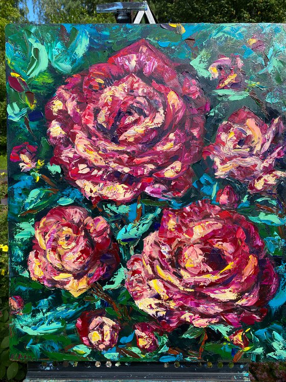 Roses - Abstract Red, 50*60 cm