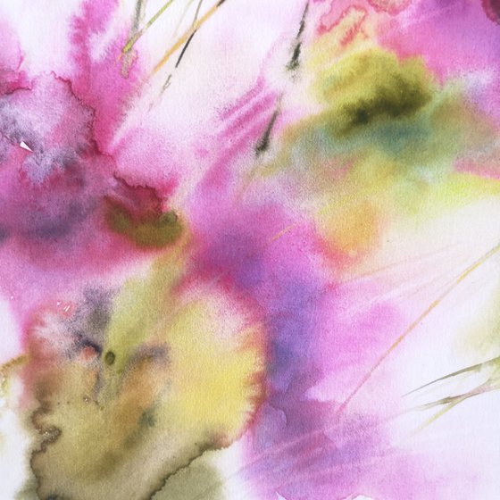 Abstract pink flowers