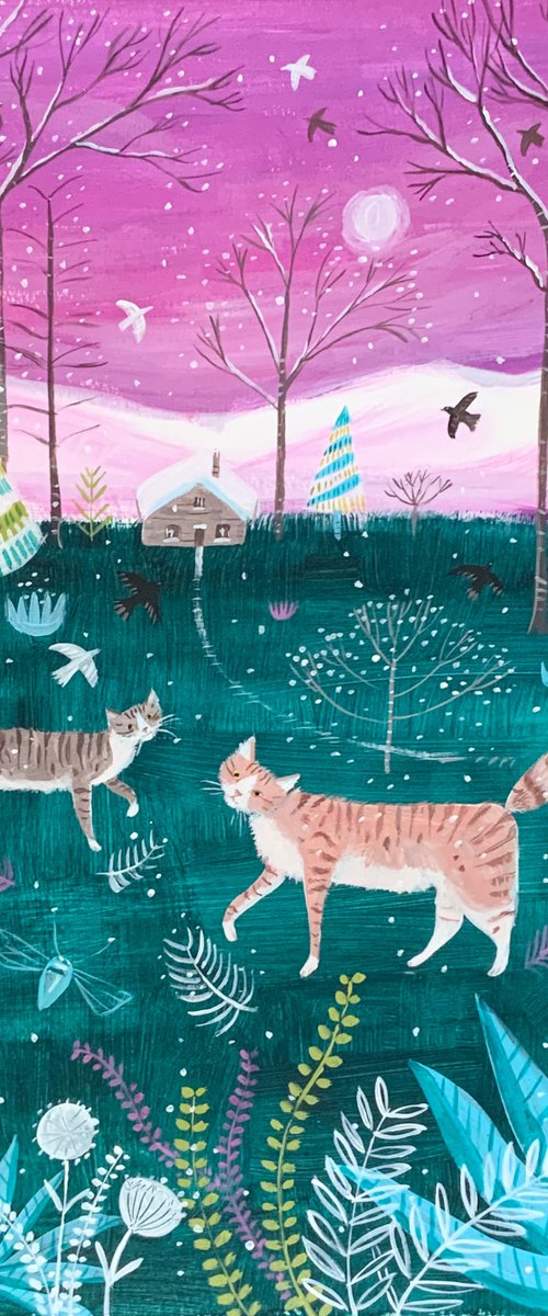 Cat walk in winter by Mary Stubberfield