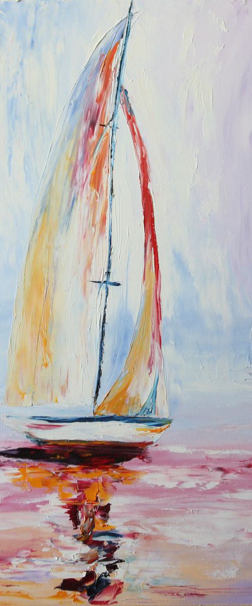 Sail, 50х70 cm by Anastasiia Novitskaya