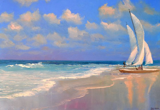 Sea. Sailboat