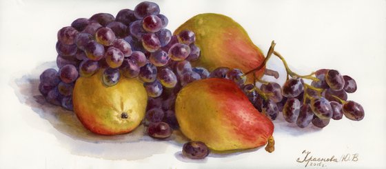 Pears and grapes