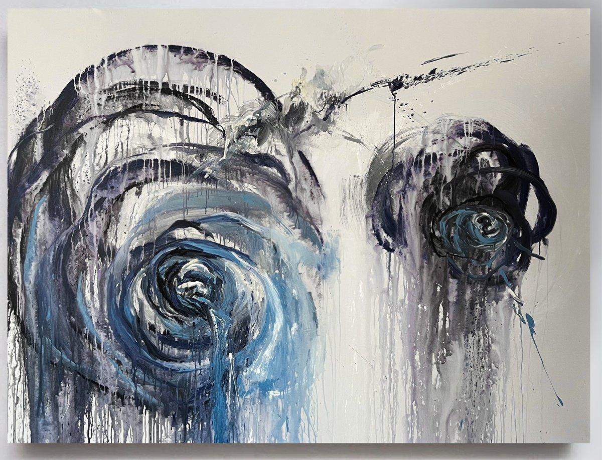 Impressionistic Abstract Acrylic Painting By Rosi Roys, 79 X 59", ?y 17, Original Artwork