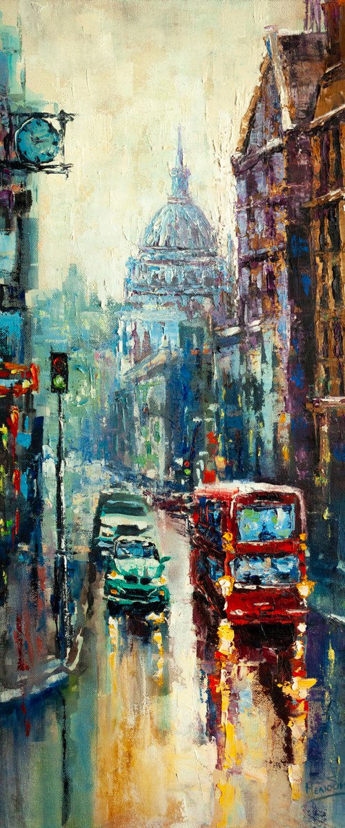 Street after rain by Aleksandr Neliubin
