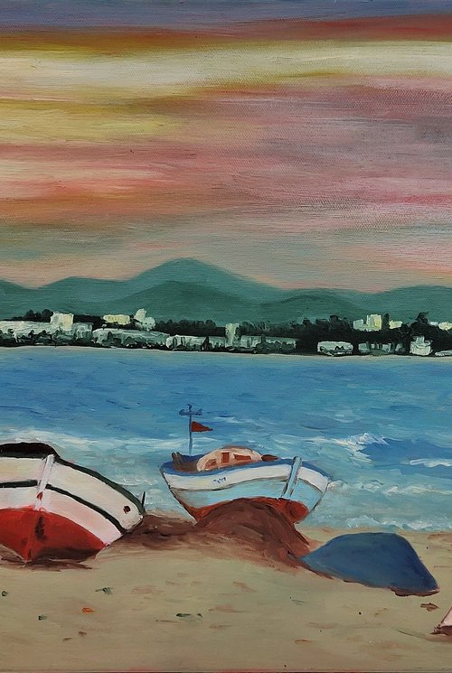 Le port d'Hammamet (Tunisie) by Albina Urbanek