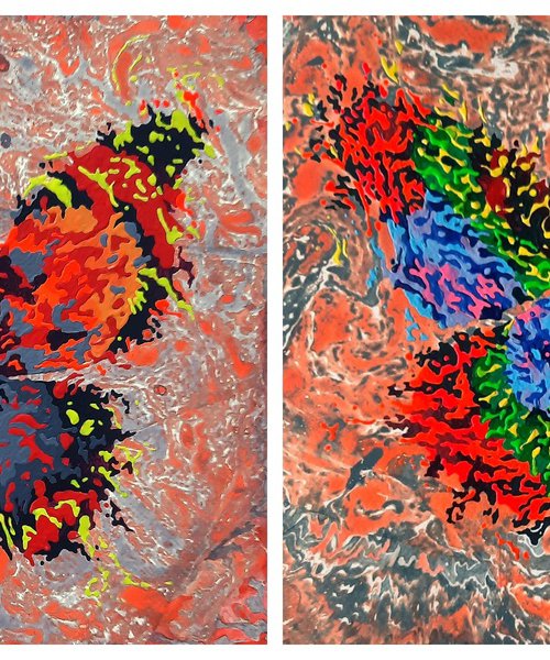 Set of 2 «Autumn» by Mariia Raskin