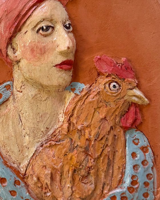 Woman with Hen