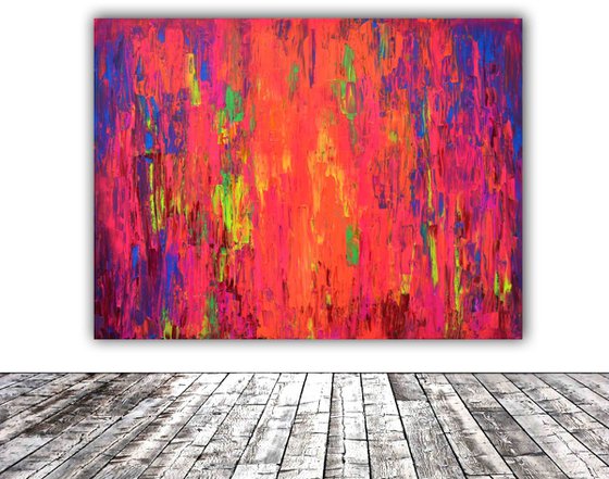 Gypsy Fortune Teller - 160x120 cm - XXXL Large Modern Abstract Big Painting, Ready to Hang, Hotel and Restaurant Wall Decoration
