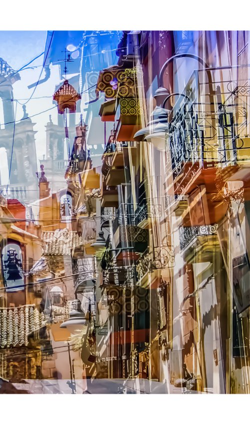 Spanish Streets 17. Abstract Multiple Exposure photography of Traditional Spanish Streets. Limited Edition Print #2/10 by Graham Briggs