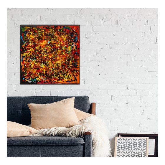 Abstract Painting,  Square Wall Art , Painting on Canvas, Abstract Canvas Art, Wall Art Abstract, Modern Art Abstract, Abstract Wall Decor