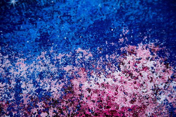 Cherry blossoms under the Milky Way