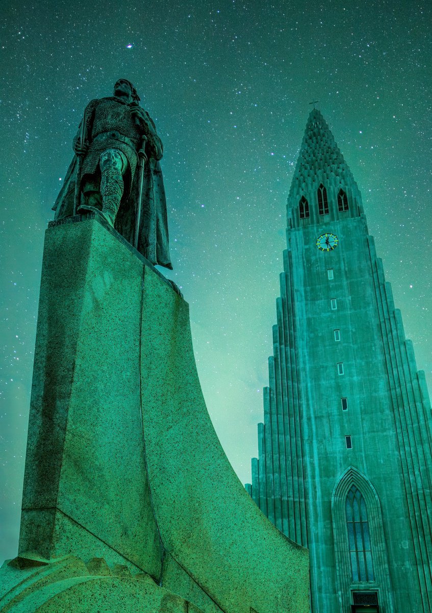 Reykjavik church Iceland aurora by Paul Nash