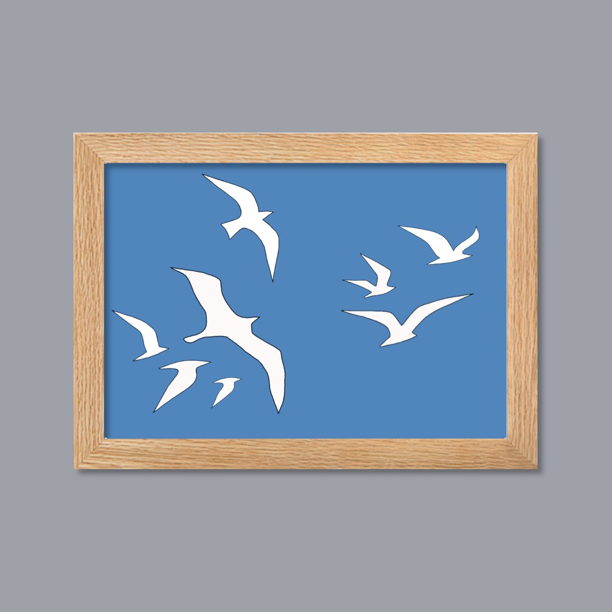 In the Sky #45 - Enhanced Matte Paper Framed Print - Ready to Hang by Marina Krylova