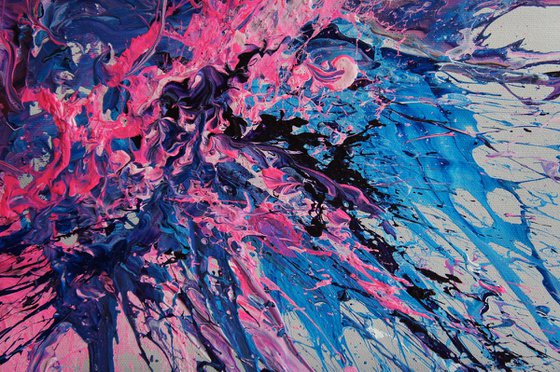 Pink Blues Gone Wild (Spirits Of Skies 096145) - 120 x 80 cm - XXL (48 x 32 inches)