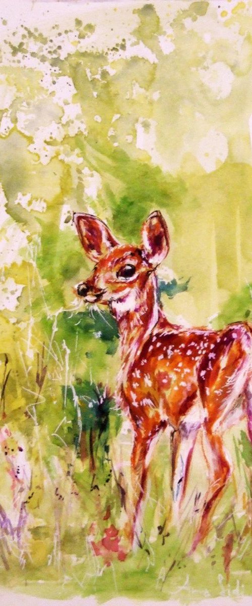 In the meadows  / Watercolour by Anna Sidi-Yacoub