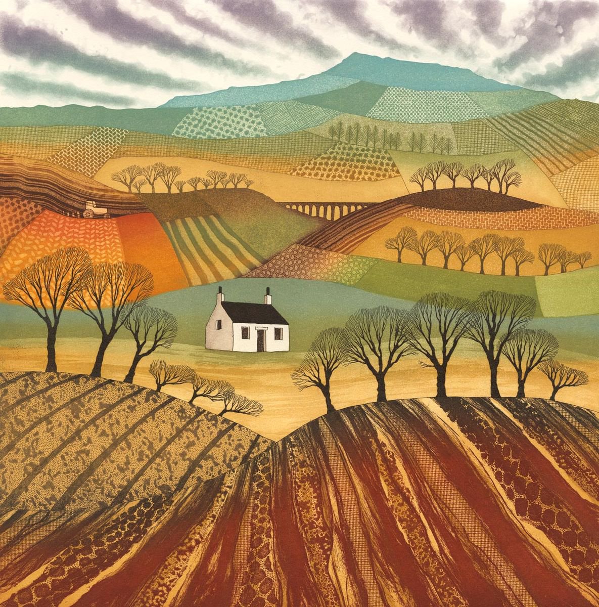 Plough the Fields (mounted) by Rebecca Vincent