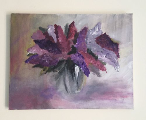 Abstract "Purple Bouquet" by Paul Simon Hughes