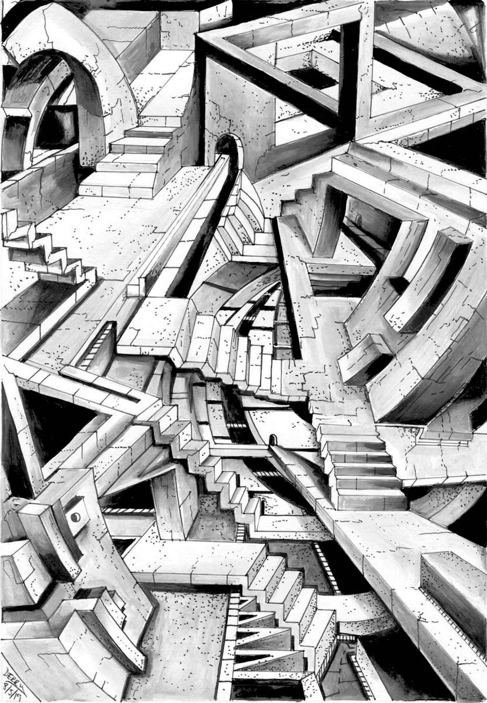 Concrete Jungle Drawing By Spencer Derry Art Artfinder