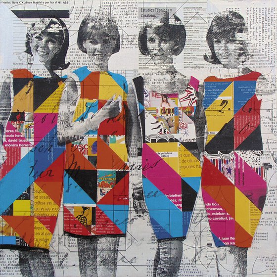 Collage_30_40x40 cm_Pop girls