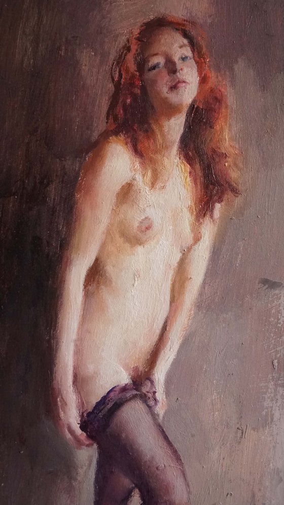 Violette with stockings