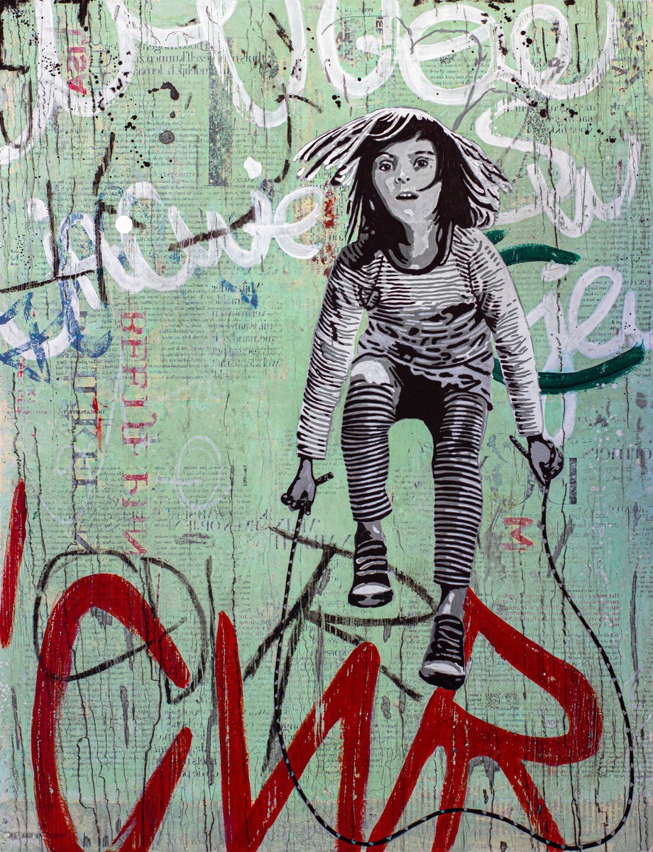 Urban And Pop Painting , Stripes And Star By Db Waterman, 20 X 26, Artwork For Sale On Artfinder