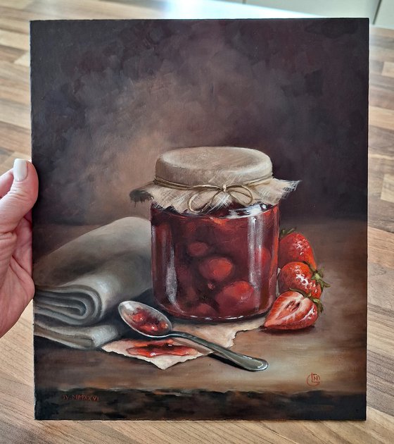 Strawberries in Glass Jar