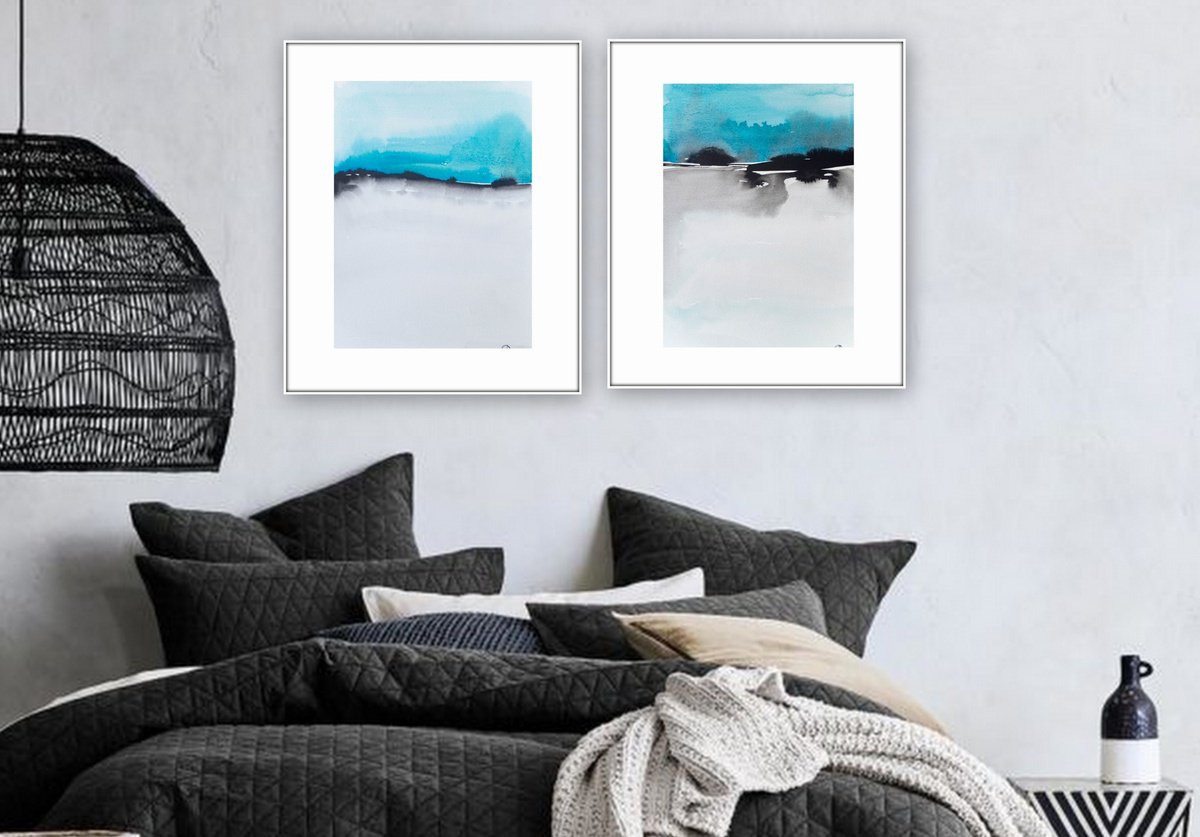 Impressionistic Animal Watercolour By Nadia Moniatis, 8 X 12", Landscape, Original Artwork