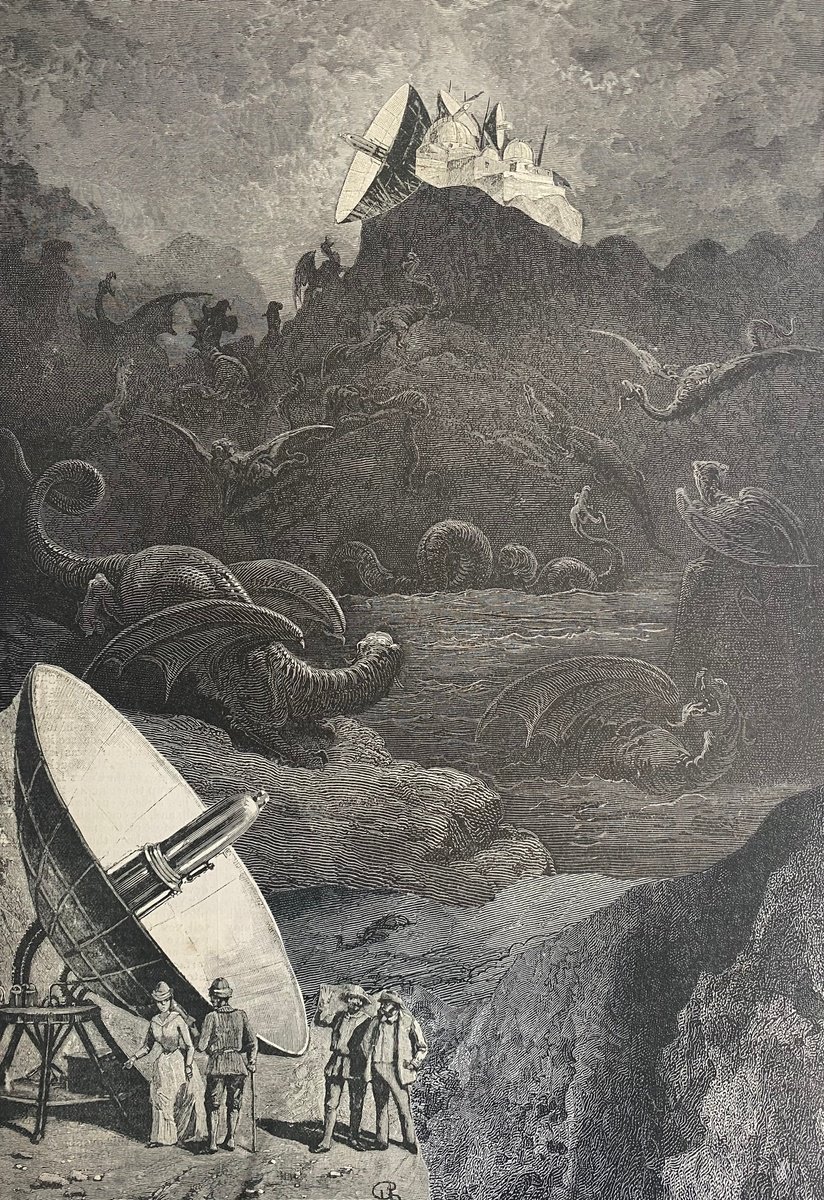 Surrealistic Portrait Collage By Tudor Evans, 8 X 11", Steampunk Observatory, Original Artwork