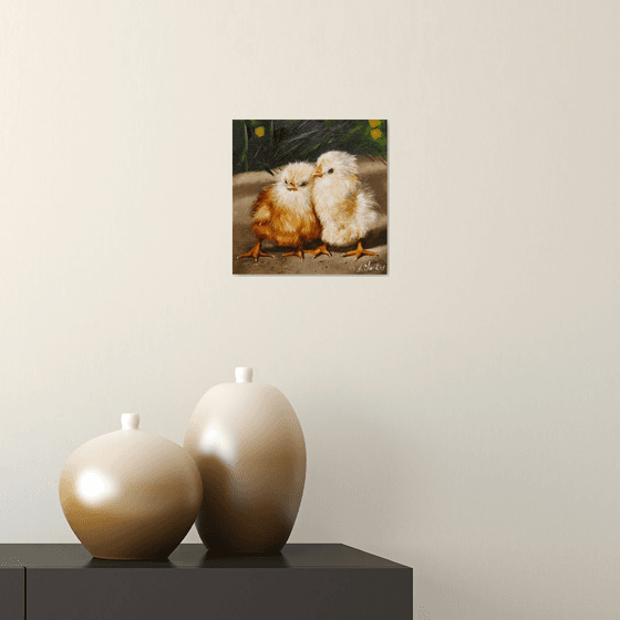 Chickens Painting, Nursery Art