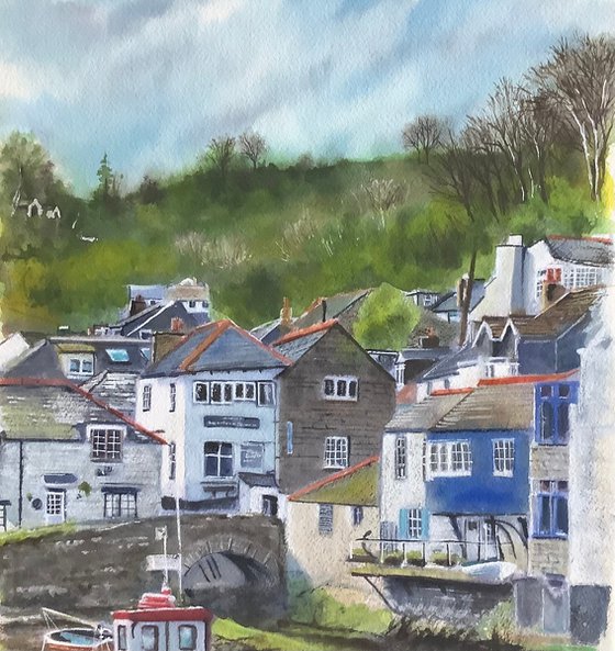 Low tide at Polperro, Cornwall.