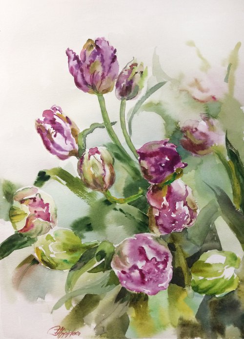 tulips by Svitlana Druzhko