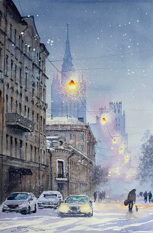 Winter evening by Igor Dubovoy