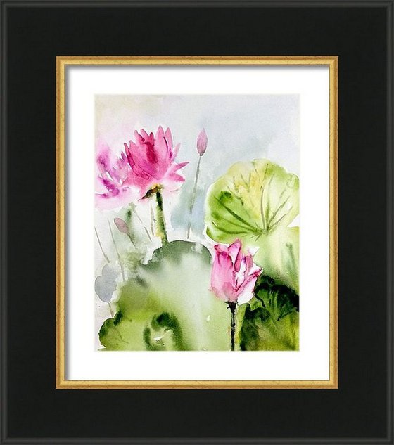 Waterlilies Lotus Painting Limited Edition Print