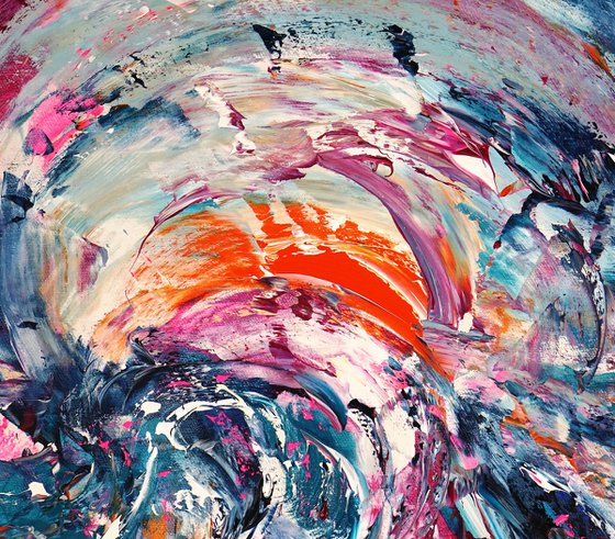 Turquoise magenta Whirl A 1
