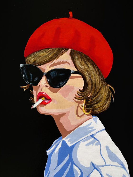 Girl in a red beret